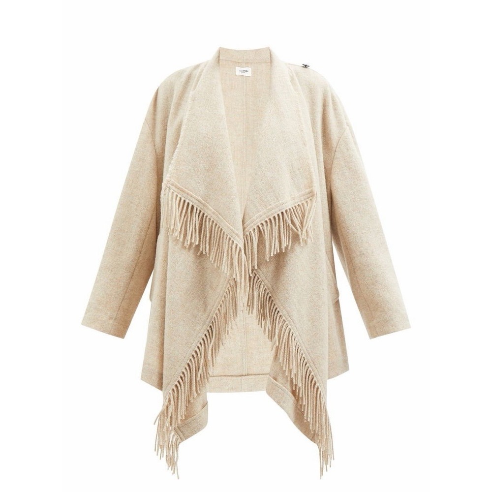 Isabel Marant Fringed Felt Jacket MRSP $450 Excellent EU 38 or Size M